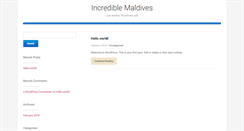 Desktop Screenshot of incrediblemaldives.com